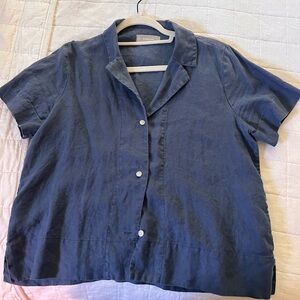 Everlane The Linen Short Sleeve Notch Shirt